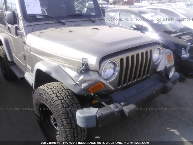 1J4FA49S86P768760 - 2006 JEEP WRANGLER / TJ SPORT TAN photo 6