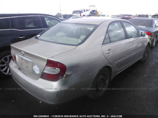 4T1BE32K02U055064 - 2002 TOYOTA CAMRY LE/XLE/SE GOLD photo 4