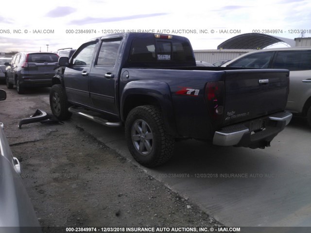 1GCHSDFE7C8112369 - 2012 CHEVROLET COLORADO LT BLUE photo 3