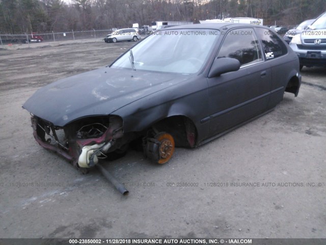 2HGEJ6329TH106788 - 1996 HONDA CIVIC CX BLACK photo 2