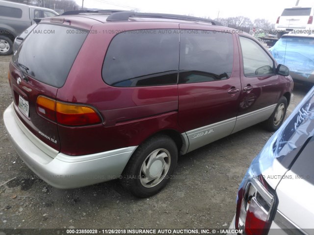 4T3ZF13C8XU112813 - 1999 TOYOTA SIENNA LE/XLE RED photo 4