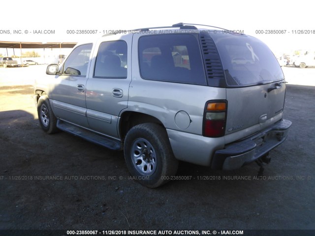 1GNEK13T64R122558 - 2004 CHEVROLET TAHOE K1500 SILVER photo 3