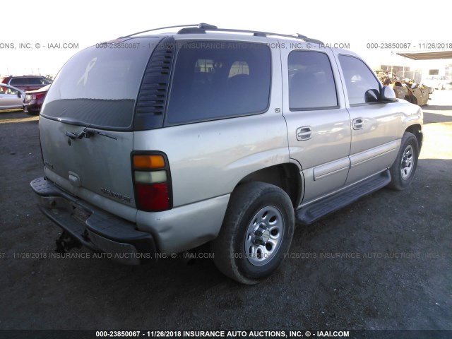 1GNEK13T64R122558 - 2004 CHEVROLET TAHOE K1500 SILVER photo 4