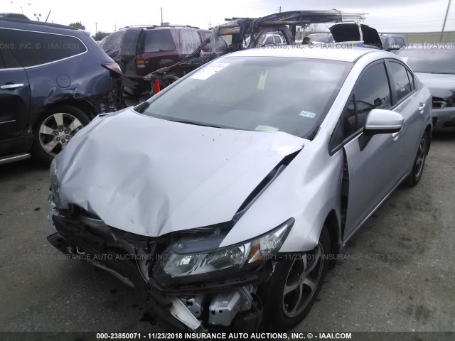 19XFB2F76FE032245 - 2015 HONDA CIVIC SE SILVER photo 2