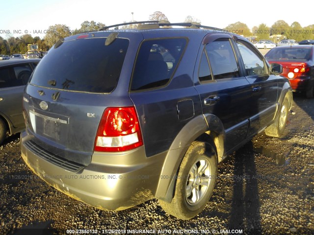 KNDJC733865549161 - 2006 KIA SORENTO EX/LX BLUE photo 4