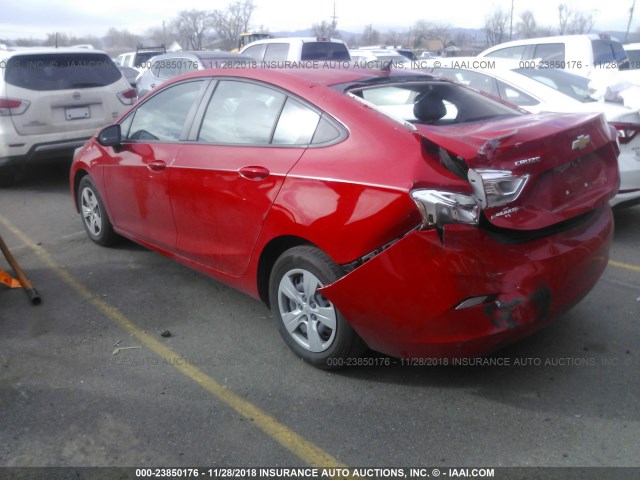 1G1BC5SM6H7192355 - 2017 CHEVROLET CRUZE LS RED photo 3