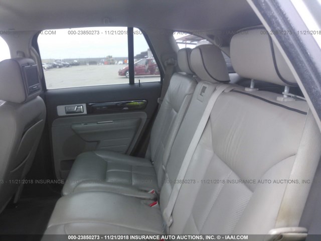 2LMDU68CX8BJ04500 - 2008 LINCOLN MKX Pewter photo 8