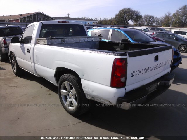 3GCEC14V56G139845 - 2006 CHEVROLET SILVERADO C1500 WHITE photo 3