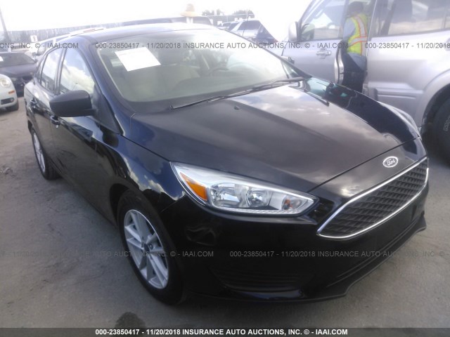 1FADP3F29JL207807 - 2018 FORD FOCUS BLACK photo 1