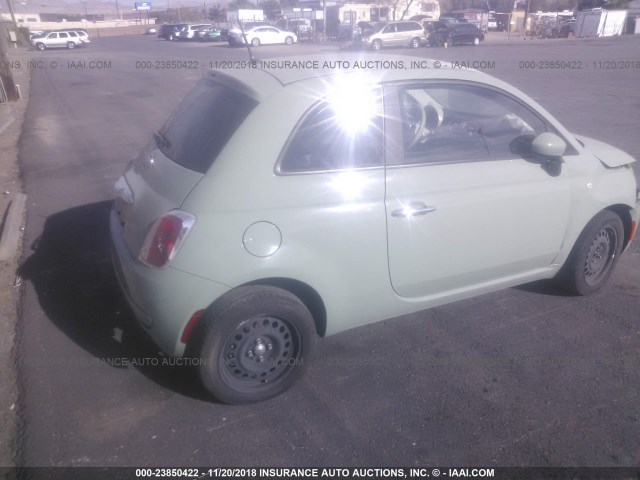 3C3CFFAR5DT600778 - 2013 FIAT 500 GREEN photo 4