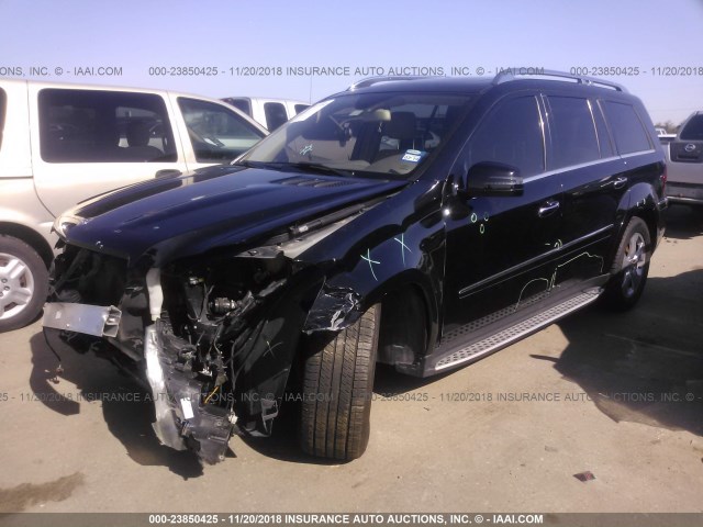 4JGBF7BE8BA674494 - 2011 MERCEDES-BENZ GL 450 4MATIC BLACK photo 2