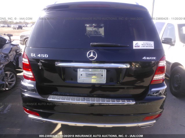 4JGBF7BE8BA674494 - 2011 MERCEDES-BENZ GL 450 4MATIC BLACK photo 6