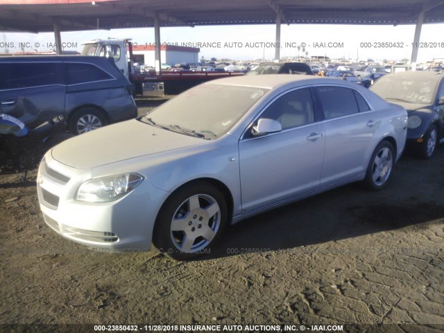 1G1ZJ57778F159913 - 2008 CHEVROLET MALIBU 2LT SILVER photo 2