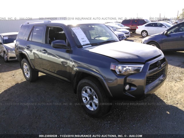 JTEBU5JR5J5523005 - 2018 TOYOTA 4RUNNER SR5 PREM/LTDL/TRAIL/TRD GRAY photo 1