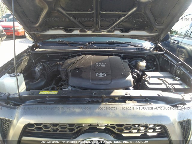 5TFUU4EN7BX005689 - 2011 TOYOTA TACOMA ACCESS CAB ნაცრისფერი ფოტო 10