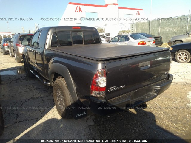 5TFUU4EN7BX005689 - 2011 TOYOTA TACOMA ACCESS CAB ნაცრისფერი ფოტო 3