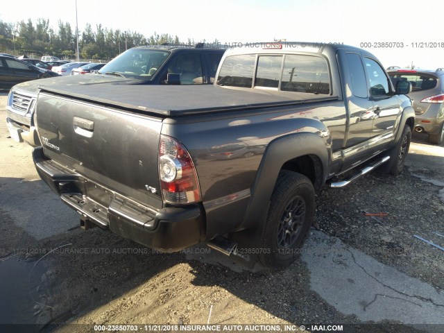5TFUU4EN7BX005689 - 2011 TOYOTA TACOMA ACCESS CAB ნაცრისფერი ფოტო 4