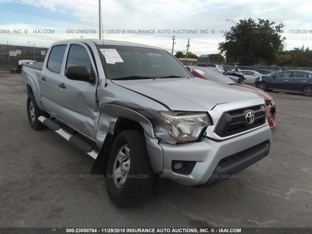 5TFLU4EN7DX057645 - 2013 TOYOTA TACOMA DOUBLE CAB SILVER photo 1