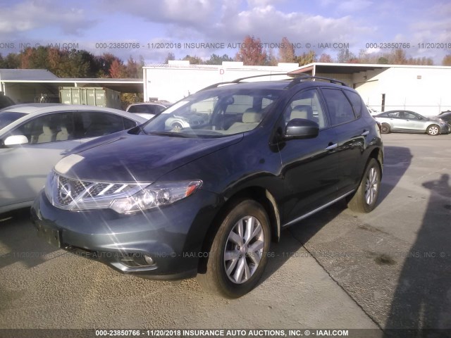 JN8AZ1MU3EW413696 - 2014 NISSAN Murano S/SL/SV/LE BLUE photo 2