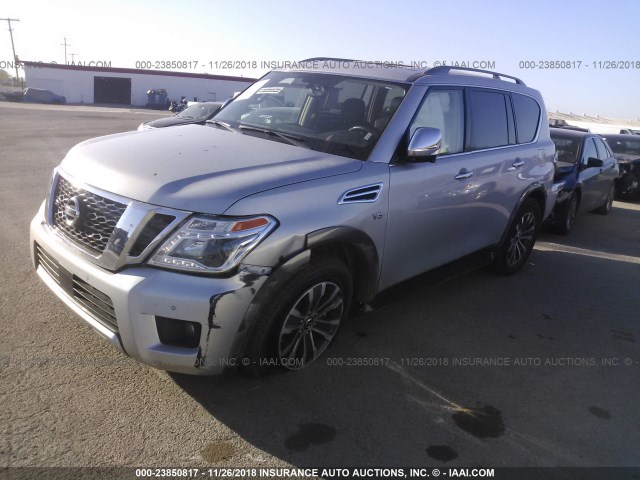 JN8AY2NCXJX502961 - 2018 NISSAN ARMADA SV/SL/PLATINUM SILVER photo 2