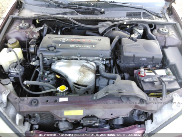 4T1BE32K74U322283 - 2004 TOYOTA CAMRY LE/XLE/SE MAROON photo 10