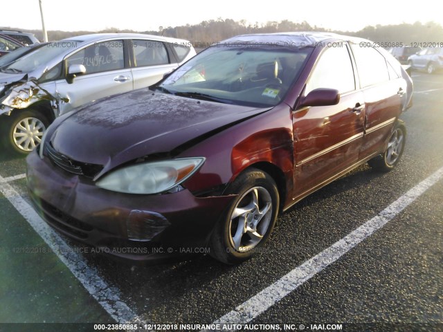 4T1BE32K74U322283 - 2004 TOYOTA CAMRY LE/XLE/SE MAROON photo 2