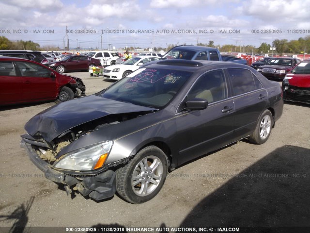 1HGCM56756A122277 - 2006 HONDA ACCORD EX GRAY photo 2