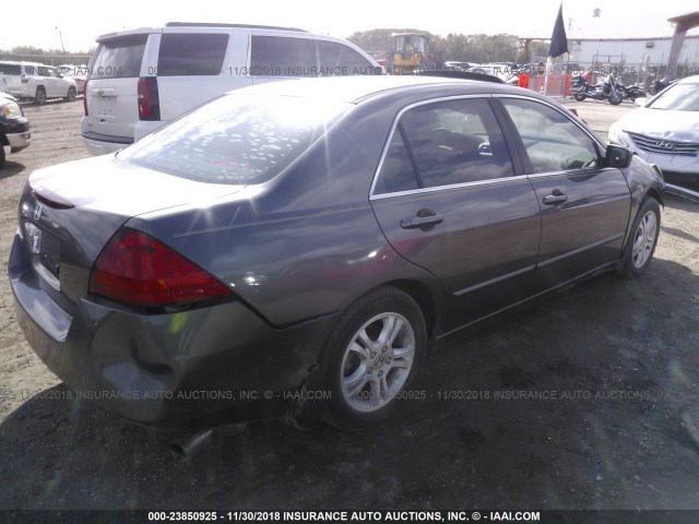 1HGCM56756A122277 - 2006 HONDA ACCORD EX GRAY photo 4