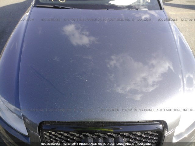 WAUEH74F08N167508 - 2008 AUDI A6 S-LINE 3.2 QUATTRO GRAY photo 10