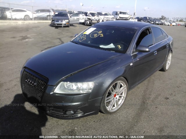 WAUEH74F08N167508 - 2008 AUDI A6 S-LINE 3.2 QUATTRO GRAY photo 2