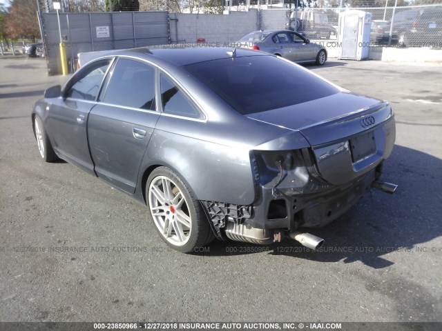 WAUEH74F08N167508 - 2008 AUDI A6 S-LINE 3.2 QUATTRO GRAY photo 3