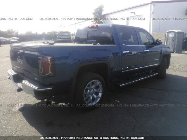 3GTU2NEC6GG215951 - 2016 GMC SIERRA K1500 SLT BLUE photo 4