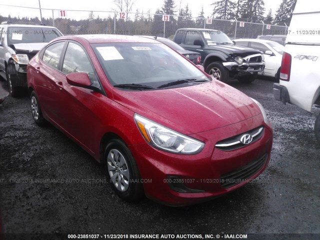 KMHCT4AE3HU300752 - 2017 HYUNDAI ACCENT SE RED photo 1