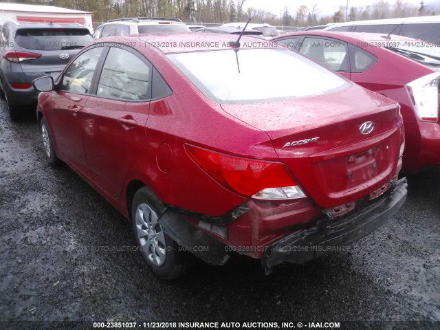 KMHCT4AE3HU300752 - 2017 HYUNDAI ACCENT SE RED photo 3