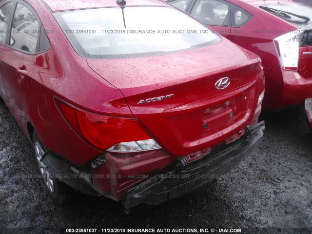 KMHCT4AE3HU300752 - 2017 HYUNDAI ACCENT SE RED photo 6