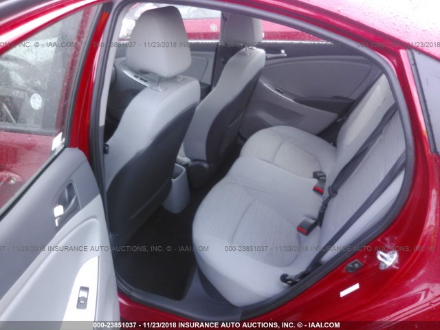 KMHCT4AE3HU300752 - 2017 HYUNDAI ACCENT SE RED photo 8