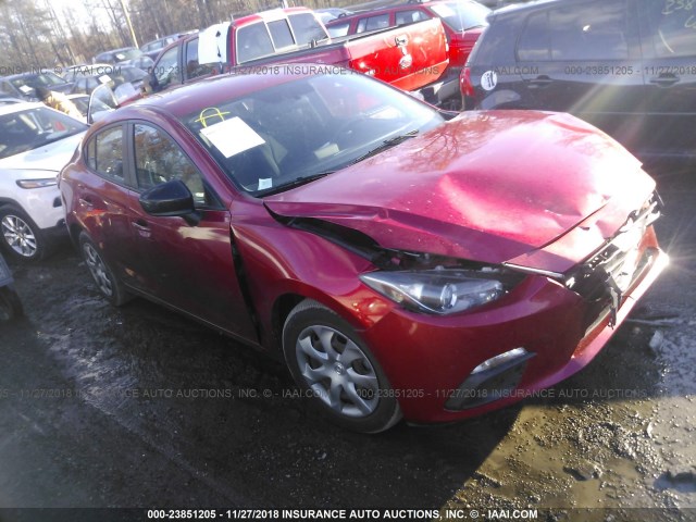 JM1BM1T74E1134748 - 2014 MAZDA 3 SV RED photo 1