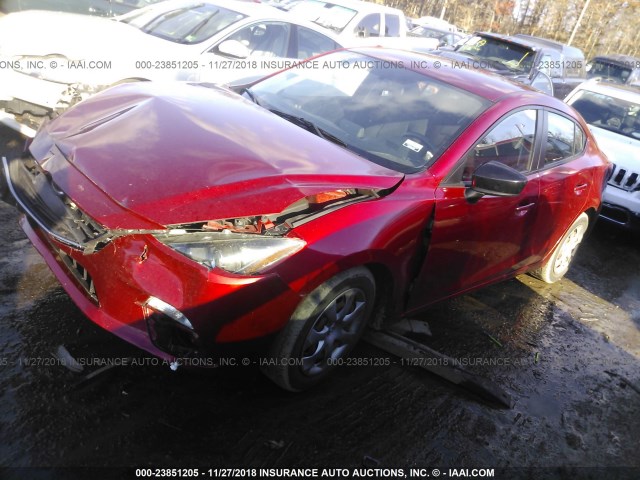 JM1BM1T74E1134748 - 2014 MAZDA 3 SV RED photo 2