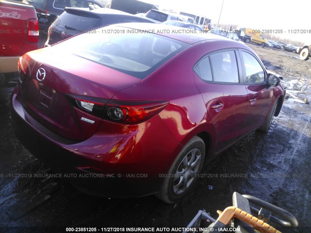 JM1BM1T74E1134748 - 2014 MAZDA 3 SV RED photo 4