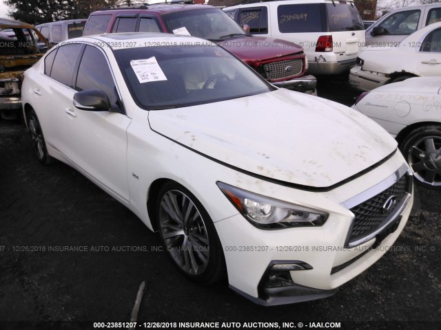 JN1EV7AR9JM442155 - 2018 INFINITI Q50 LUXE/SPORT WHITE photo 1