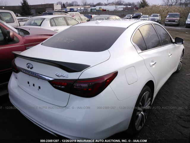 JN1EV7AR9JM442155 - 2018 INFINITI Q50 LUXE/SPORT WHITE photo 4