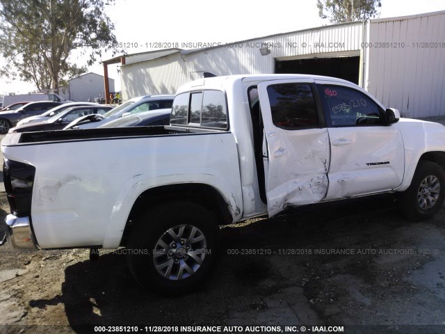 3TMAZ5CN5HM032966 - 2017 TOYOTA TACOMA DBL CAB/SR5/TRD SPORT/OR WHITE photo 6