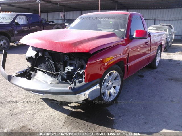 3GCEC14X56G257475 - 2006 CHEVROLET SILVERADO C1500 RED photo 2