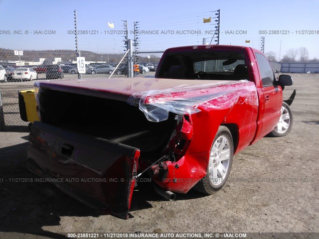 3GCEC14X56G257475 - 2006 CHEVROLET SILVERADO C1500 RED photo 4