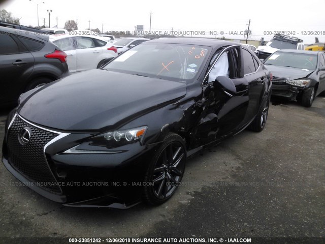 JTHBF1D27F5081954 - 2015 LEXUS IS 250 BLACK photo 2