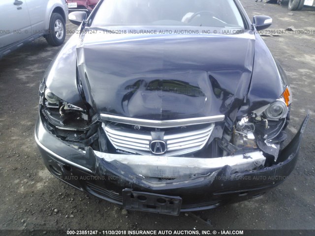 JH4KB16545C009557 - 2005 ACURA RL BLACK photo 6