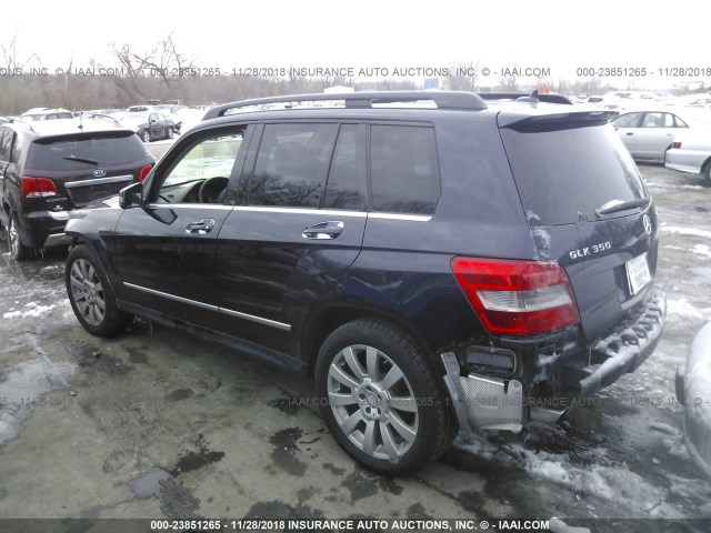 WDCGG8HB7BF528658 - 2011 MERCEDES-BENZ GLK 350 4MATIC BLUE photo 3