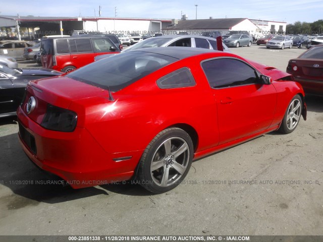 1ZVBP8CF9D5244500 - 2013 FORD MUSTANG GT RED photo 4