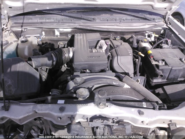 1GTJSCDE1A8133262 - 2010 GMC CANYON SLE SILVER photo 10