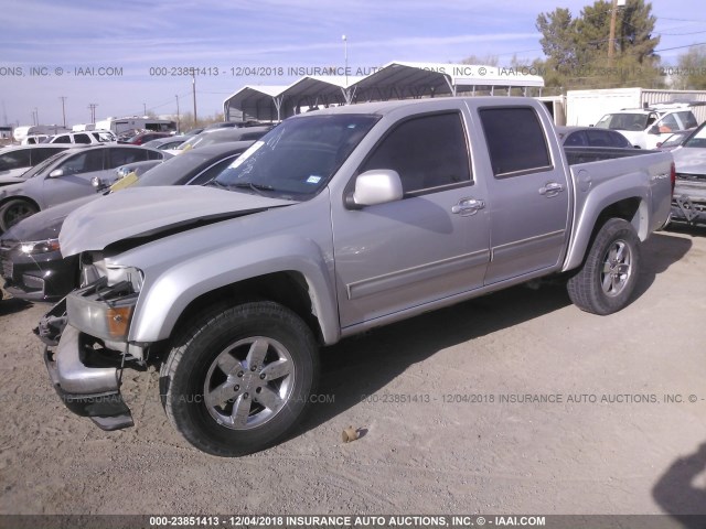 1GTJSCDE1A8133262 - 2010 GMC CANYON SLE SILVER photo 2